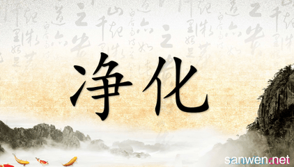 净化造句