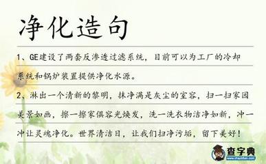 净化造句