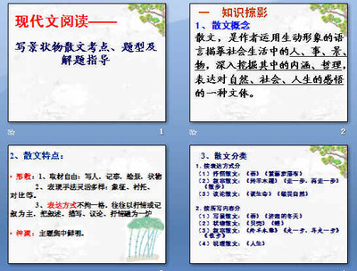 什么是状物散文