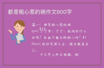 都是粗心惹的祸开头