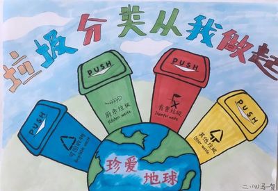 二年级垃圾分类图画