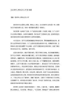 研学心得怎么写