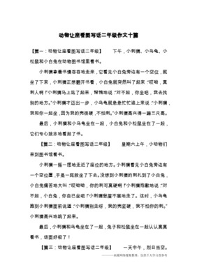 二年级看图写话小乌龟