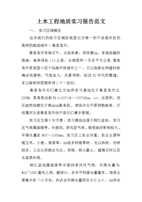 见习报告范文