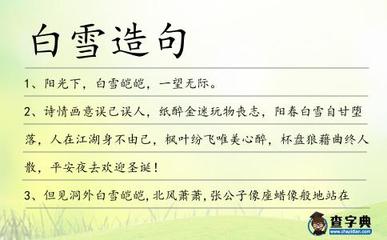 皑皑白雪造句