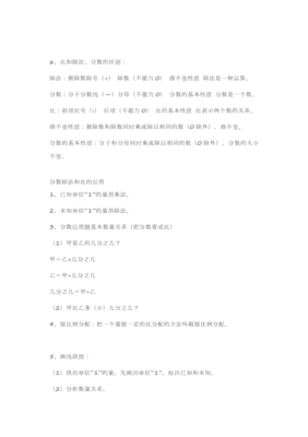 六年级上册数学第三单元知识点