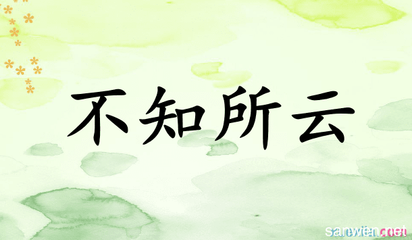 不知所云造句