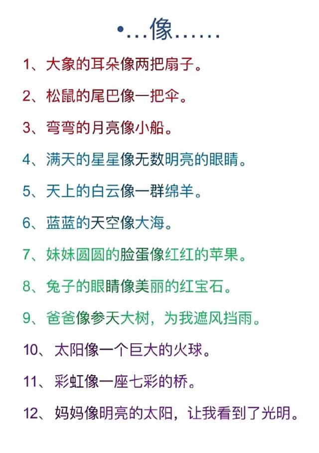 耳朵造句一年级