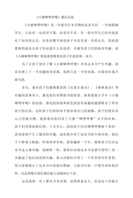 阅读课后反思