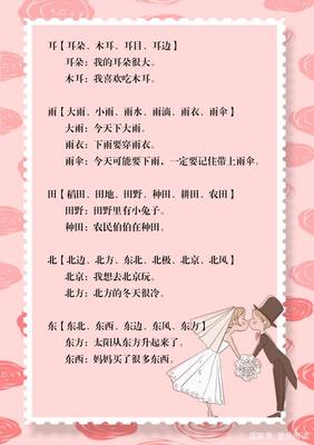 耳朵造句一年级