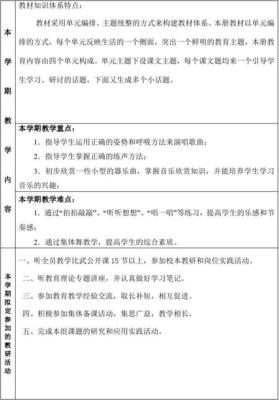 五年级音乐教学计划