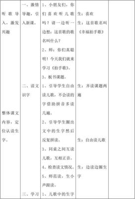 二年级拍手歌教案