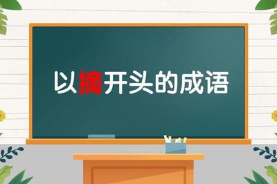 摘开头的成语