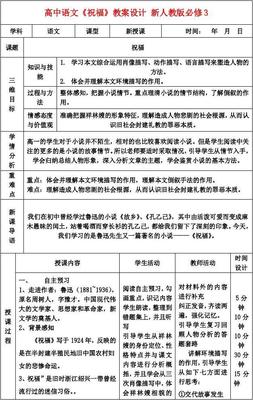 祝福的教案