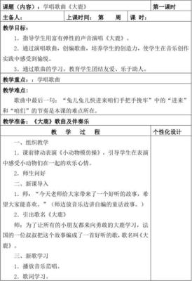 人教版二年级上册音乐教案