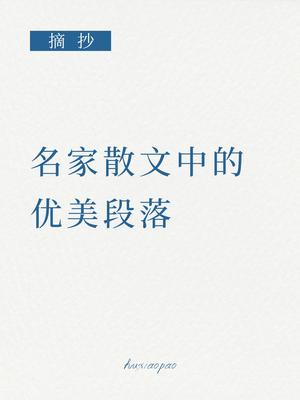 唯美的散文段落摘抄