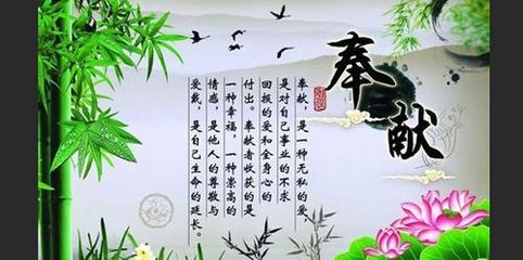 关于贡献的名言