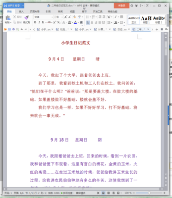 小学日记大全