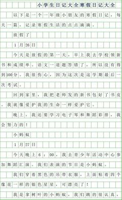 小学日记大全