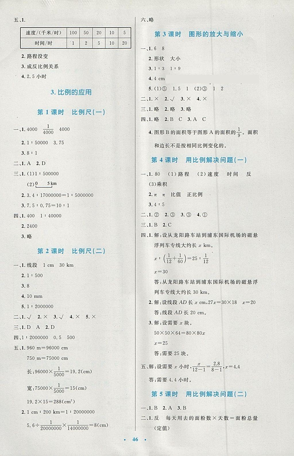 六年级优化答案大全