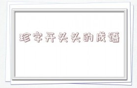 珍开头的成语