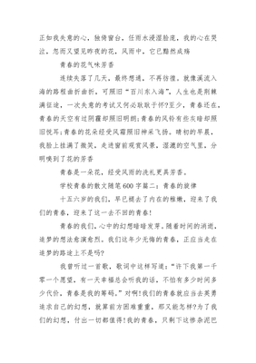 青春随笔200字