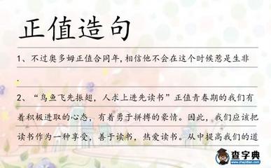 正值造句