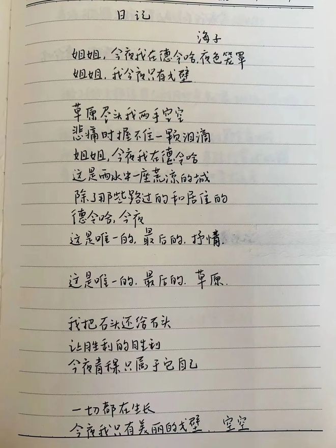 海子的诗日记