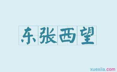 用东张西望造句