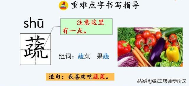 蔬菜造句