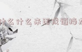 问字开头的成语接龙