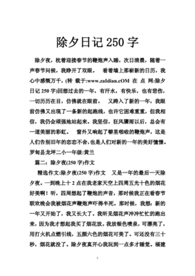 250字日记