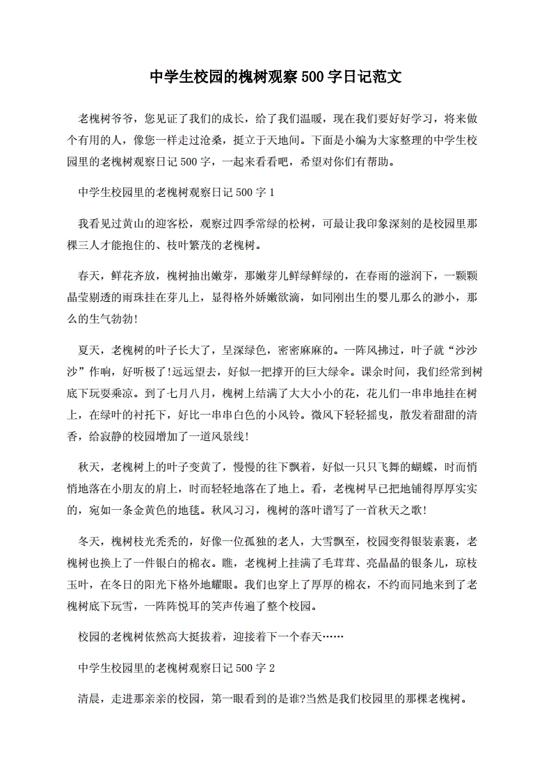 日记大全五百字