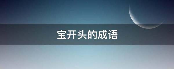 宝开头成语