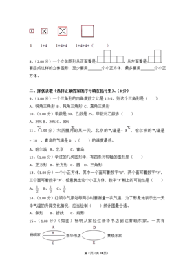 小学六年级数学试卷分析