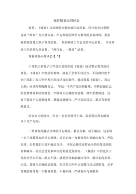 观看镜鉴心得体会