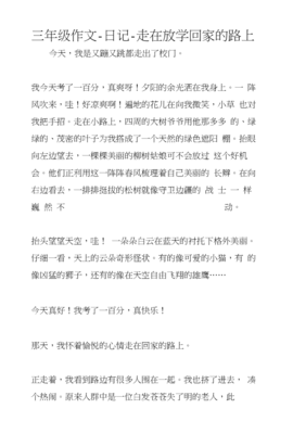 放学回家日记