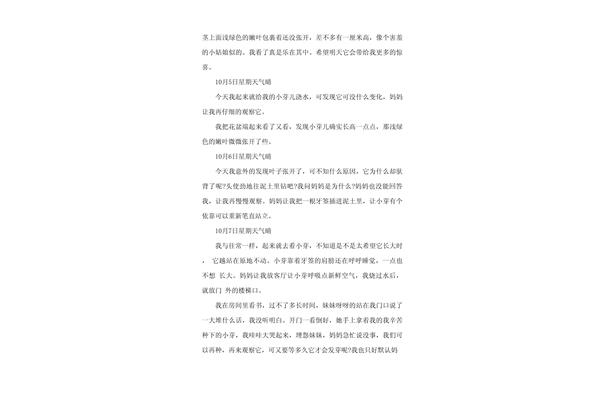 观察种子发芽的日记