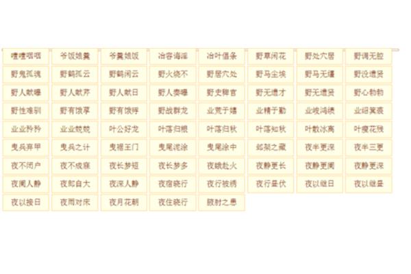 菜开头的成语