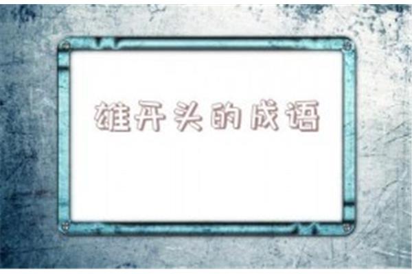 雄开头成语