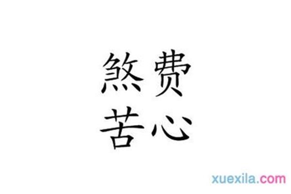 煞费苦心造句